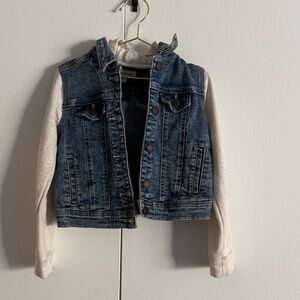 Tucker + Tate Blue Denim Jacket with Cream Sleeves